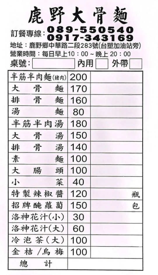 台東鹿野美食｜鹿野大骨麵，超愛這碗紅燒湯頭的好滋味，超霸氣的大骨比我手掌還要長