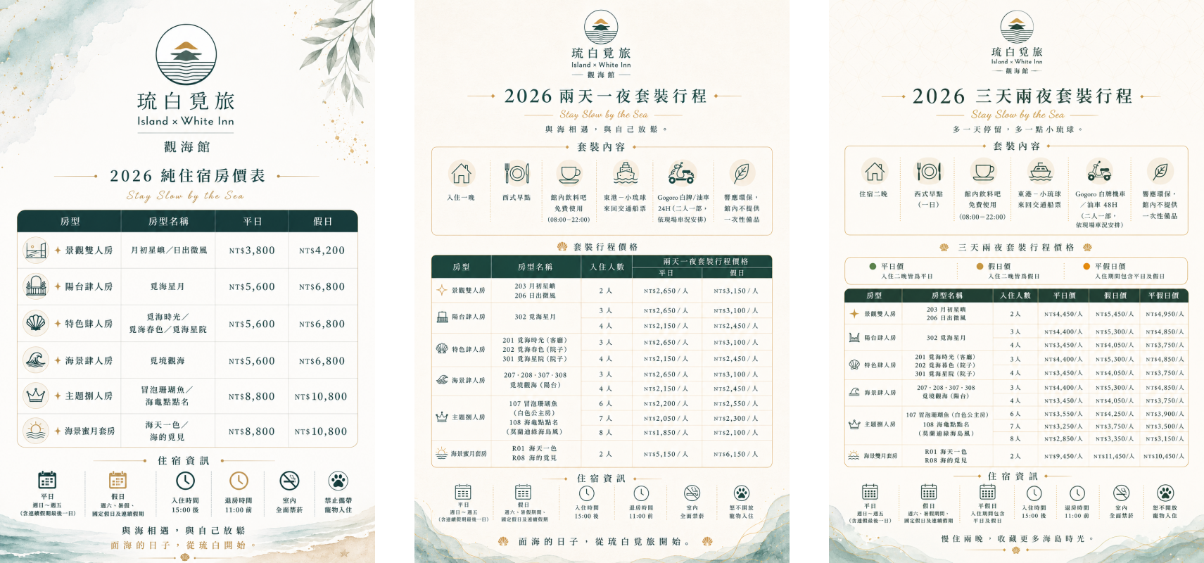 琉白覓旅觀海館Island X White Inn｜小琉球新開幕海景住宿開箱，船票機車套裝、微包棟、KTV電動麻將一次看